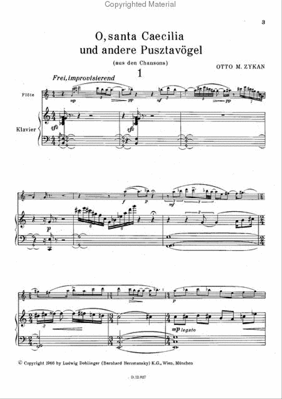 O santa Caecilia und andere Pusztavogel Flute Solo scores gallery preview page 2