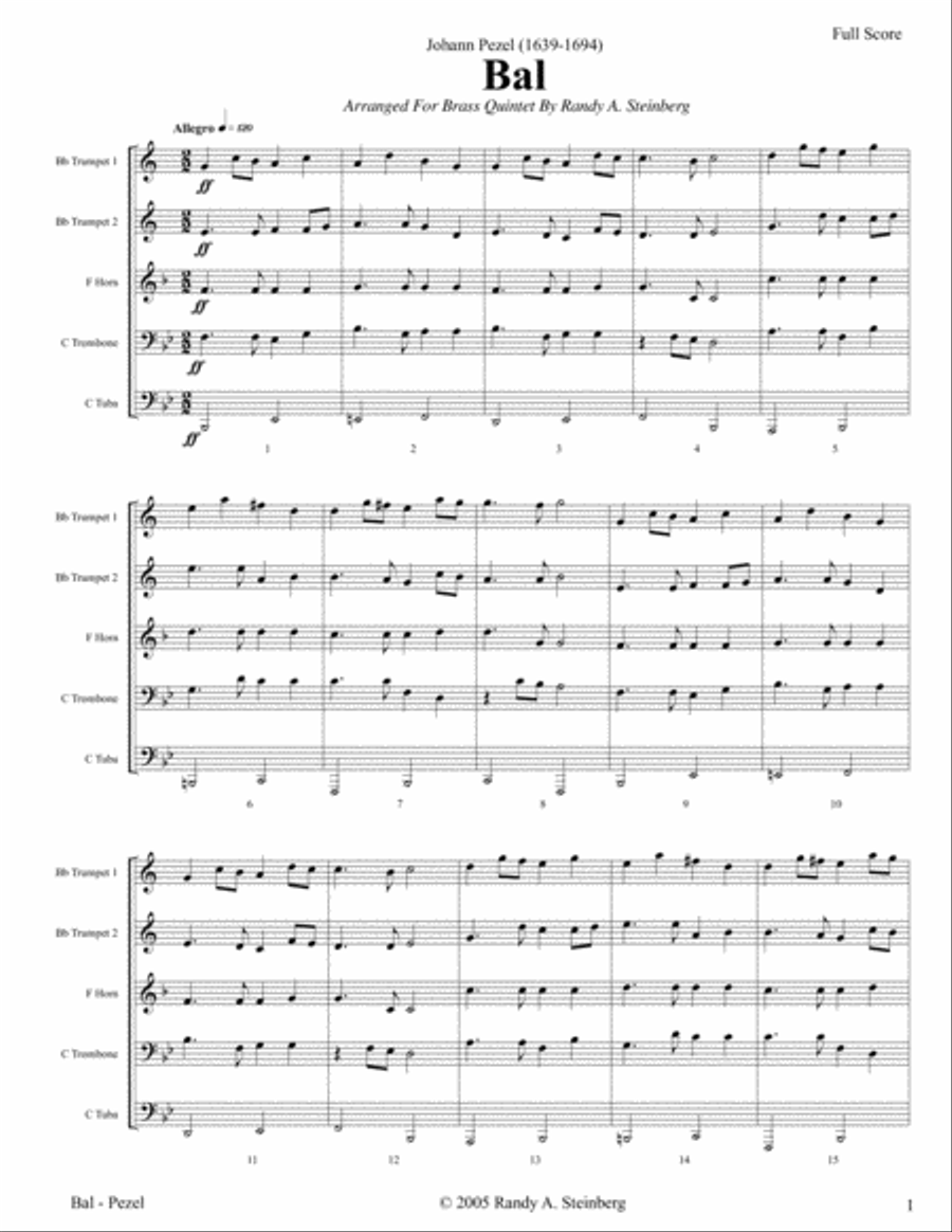 Bal - Pezel Brass Ensemble scores gallery preview page 4