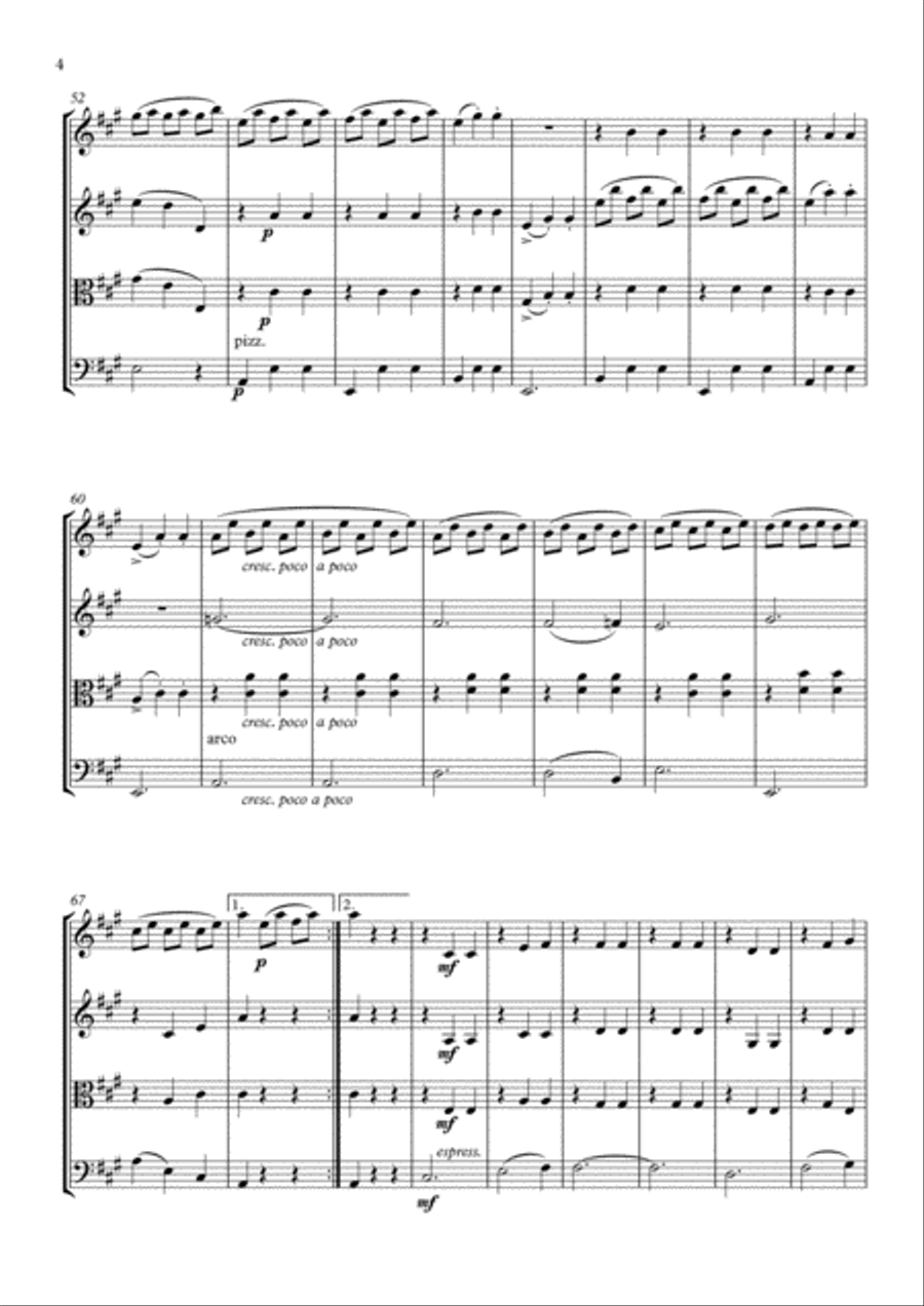 The Skater's Waltz - String Quartet String Quartet scores gallery preview page 4