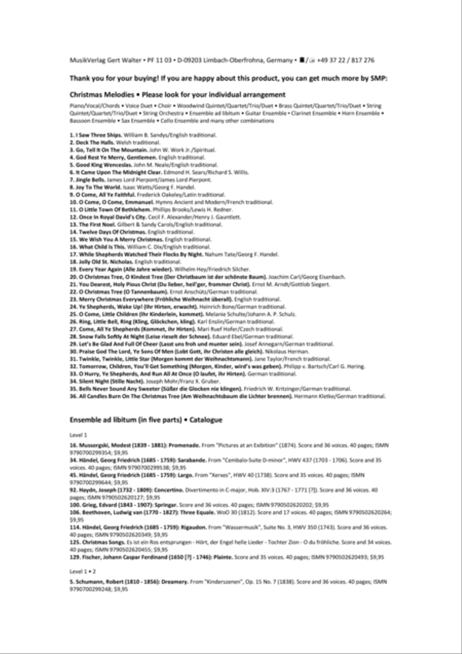 Jolly Old Saint Nicholas Woodwind Duet scores gallery preview page 2