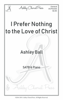 Book cover for I prefer nothing to the love of Christ