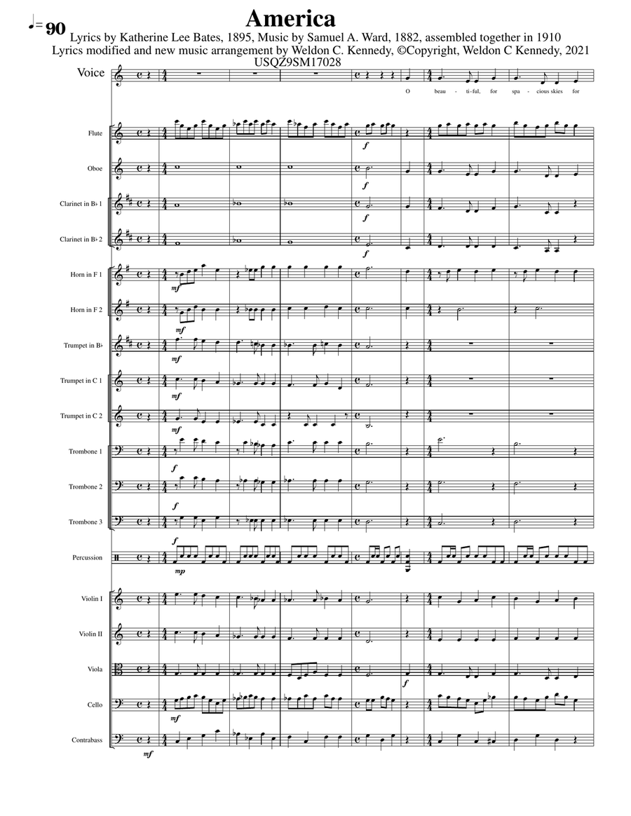 America Piano Solo scores gallery preview page 1