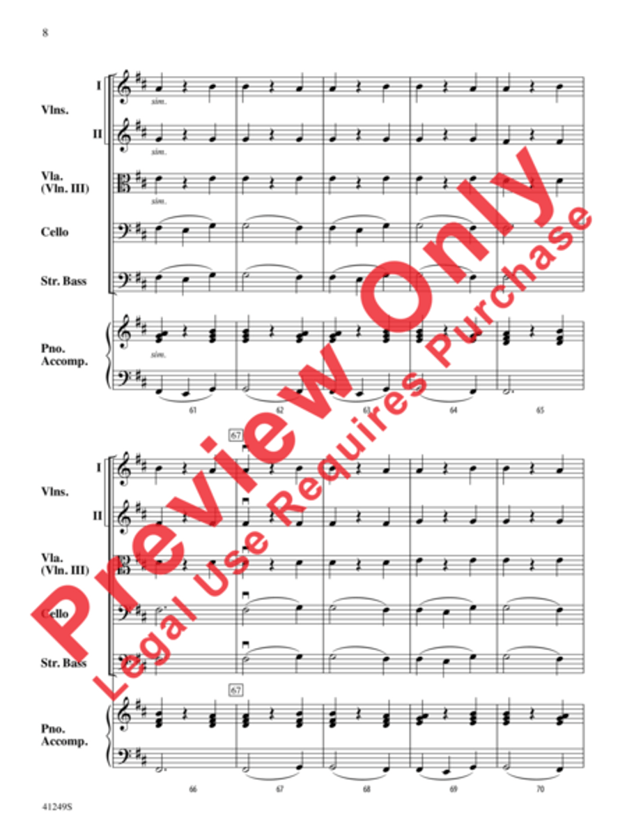 Barcarolle (from The Tales of Hoffman) String Orchestra scores gallery preview page 11