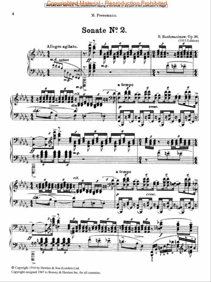 Sonata No. 2, Op. 36 Piano Solo scores gallery preview page 2