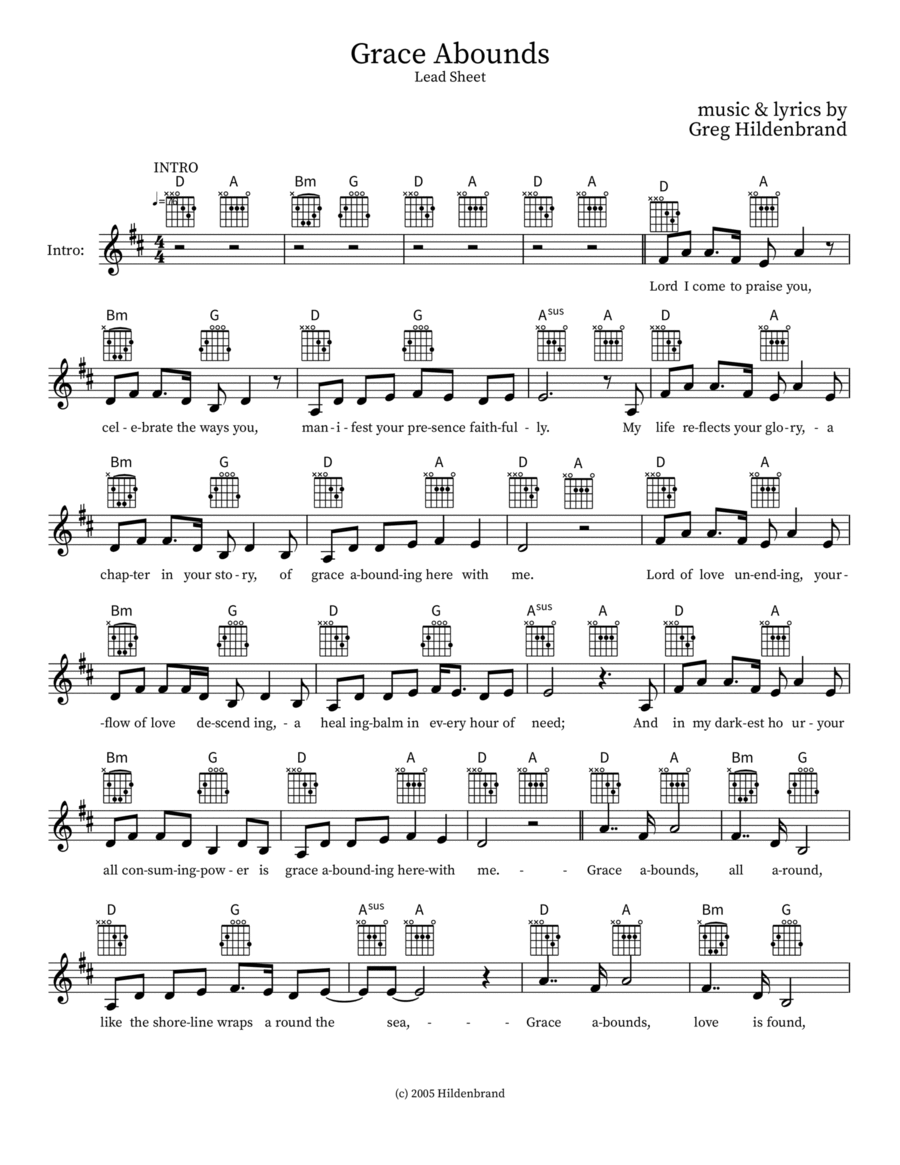 Grace Abounds Part scores gallery preview page 1