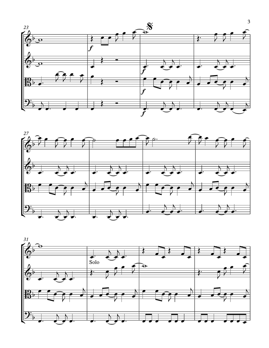 Just The Way You Are String Quartet scores gallery preview page 3