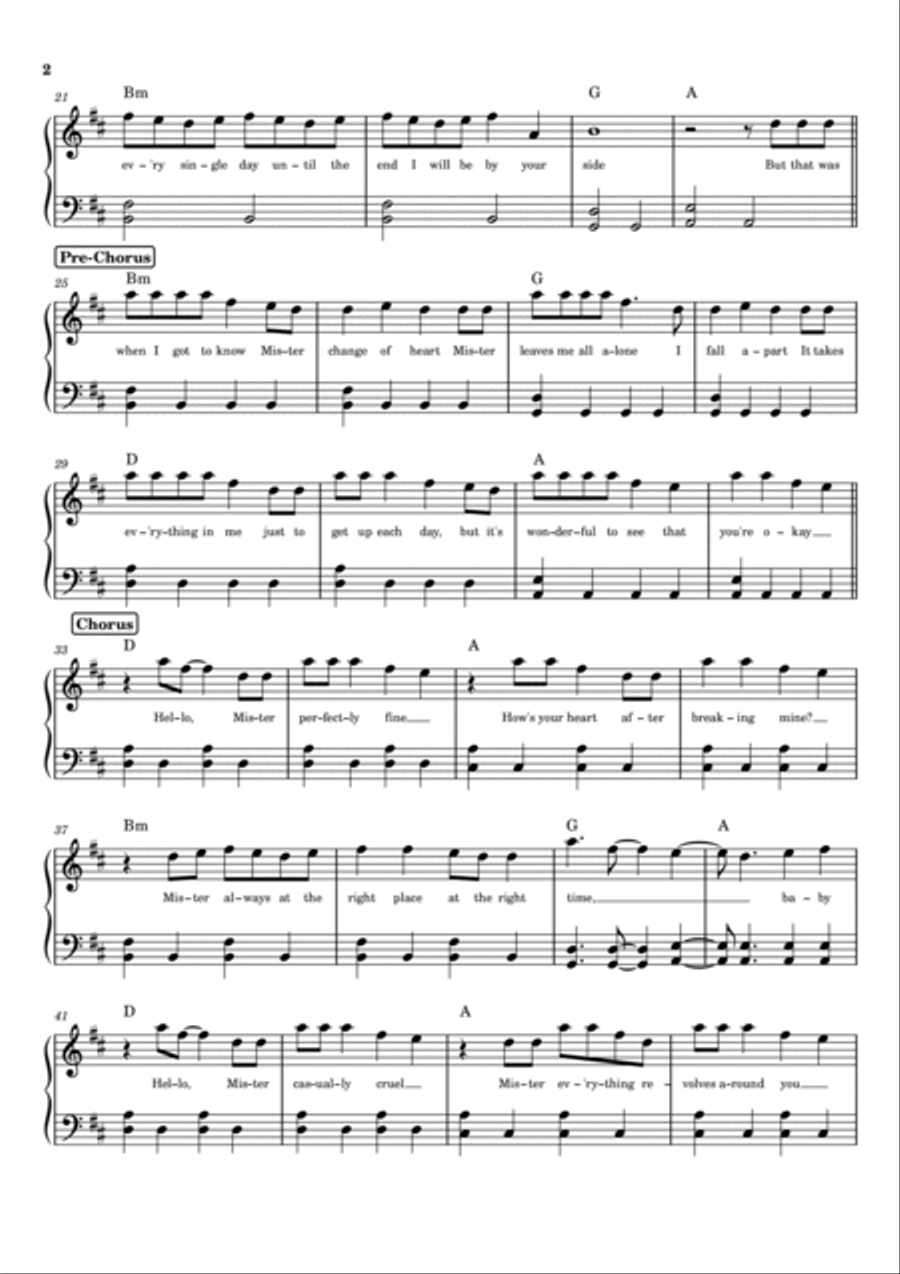 Mr. Perfectly Fine Mr. Perfectly Fine Voice scores gallery preview page 2