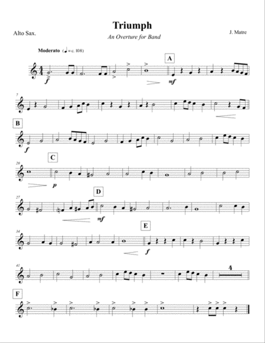 Triumph - An Overture for Band Concert Band scores gallery preview page 1