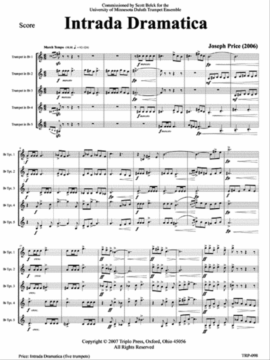 Intrada Dramatica Intrada Dramatica Small Ensemble scores gallery preview page 2