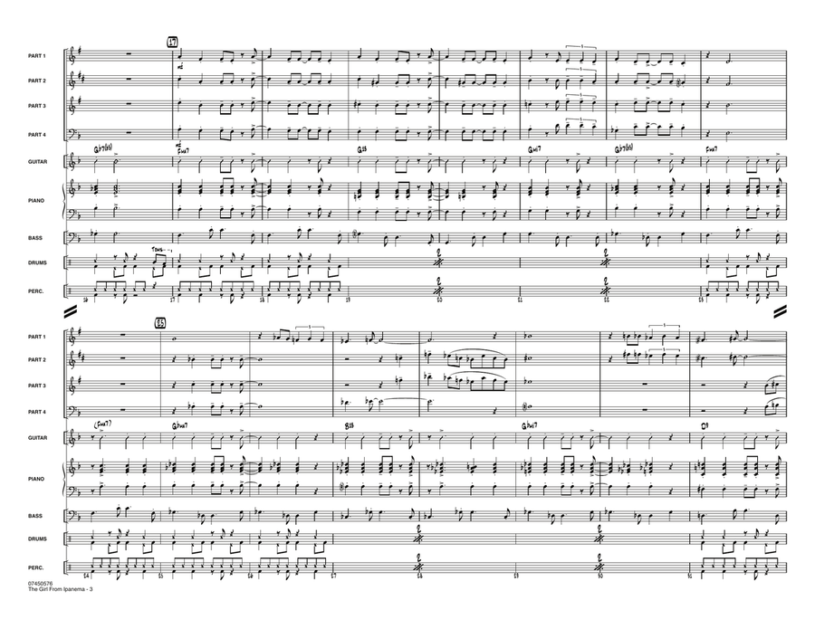 The Girl From Ipanema (Garota De Ipanema) - Full Score Jazz Ensemble scores gallery preview page 3