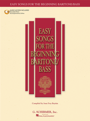 Book cover for Easy Songs for the Beginning Baritone/Bass
