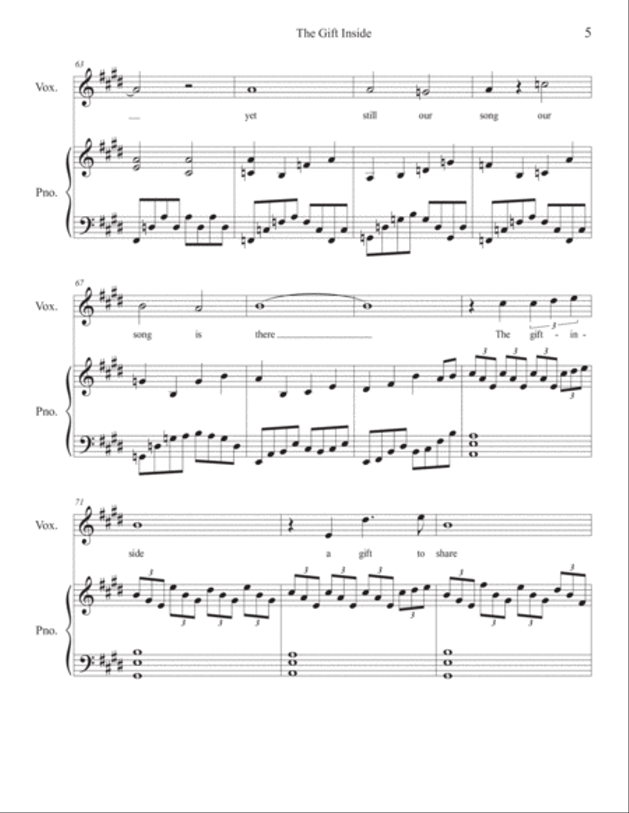 The Gift Inside Voice scores gallery preview page 5