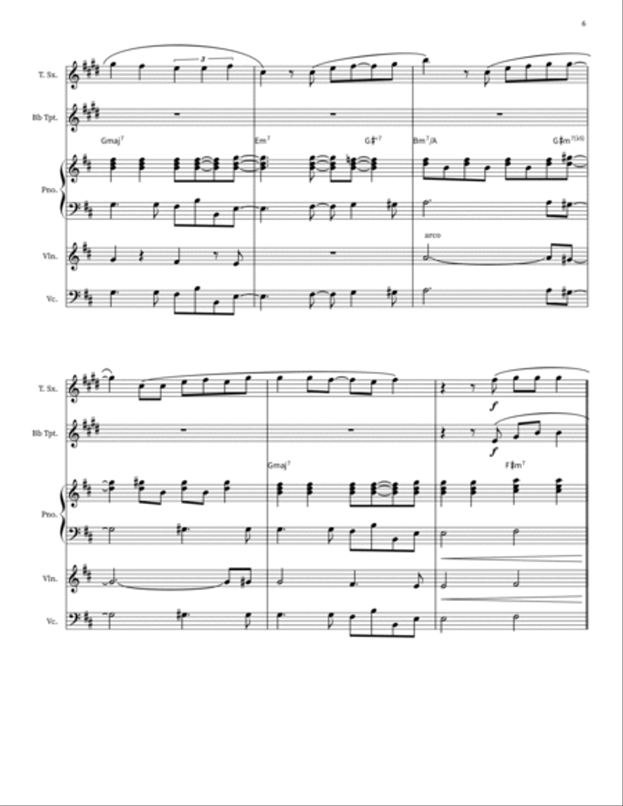 Ain't No Mountain High Enough Small Ensemble scores gallery preview page 6
