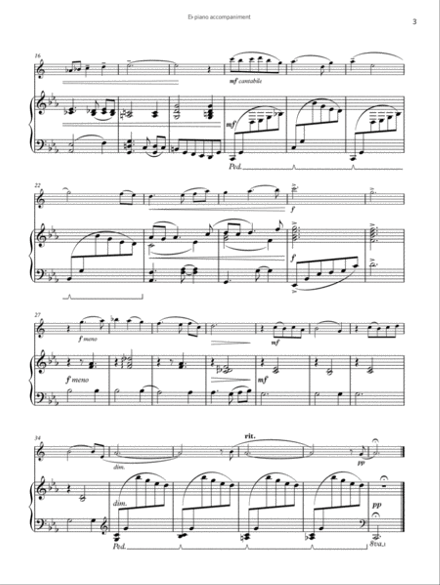 Swan Song (Grade 3 List B1 from the ABRSM Saxophone syllabus from 2022) Saxophone Solo scores gallery preview page 3