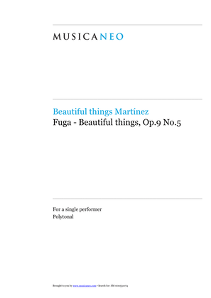 Book cover for Fuga-Beautiful things Op.9 No.5