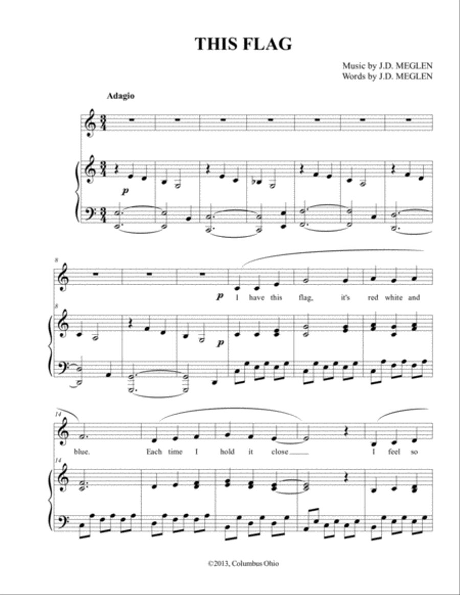 This Flag Unison Choir scores gallery preview page 1