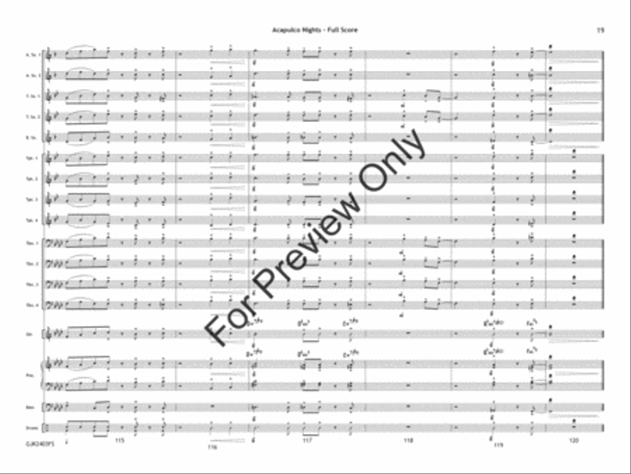 Acapulco Nights Acapulco Nights Jazz Ensemble scores gallery preview page 20