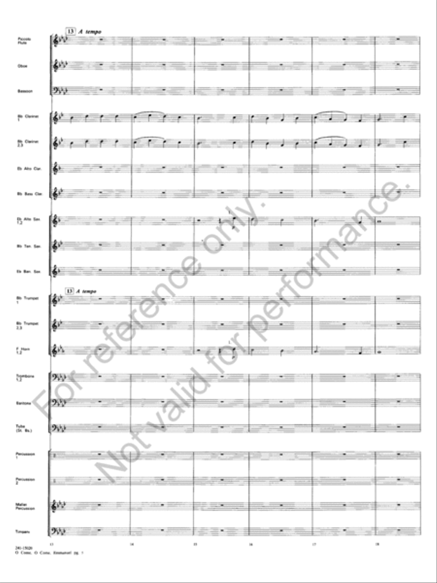 O Come, O Come, Emmanuel Concert Band scores gallery preview page 6