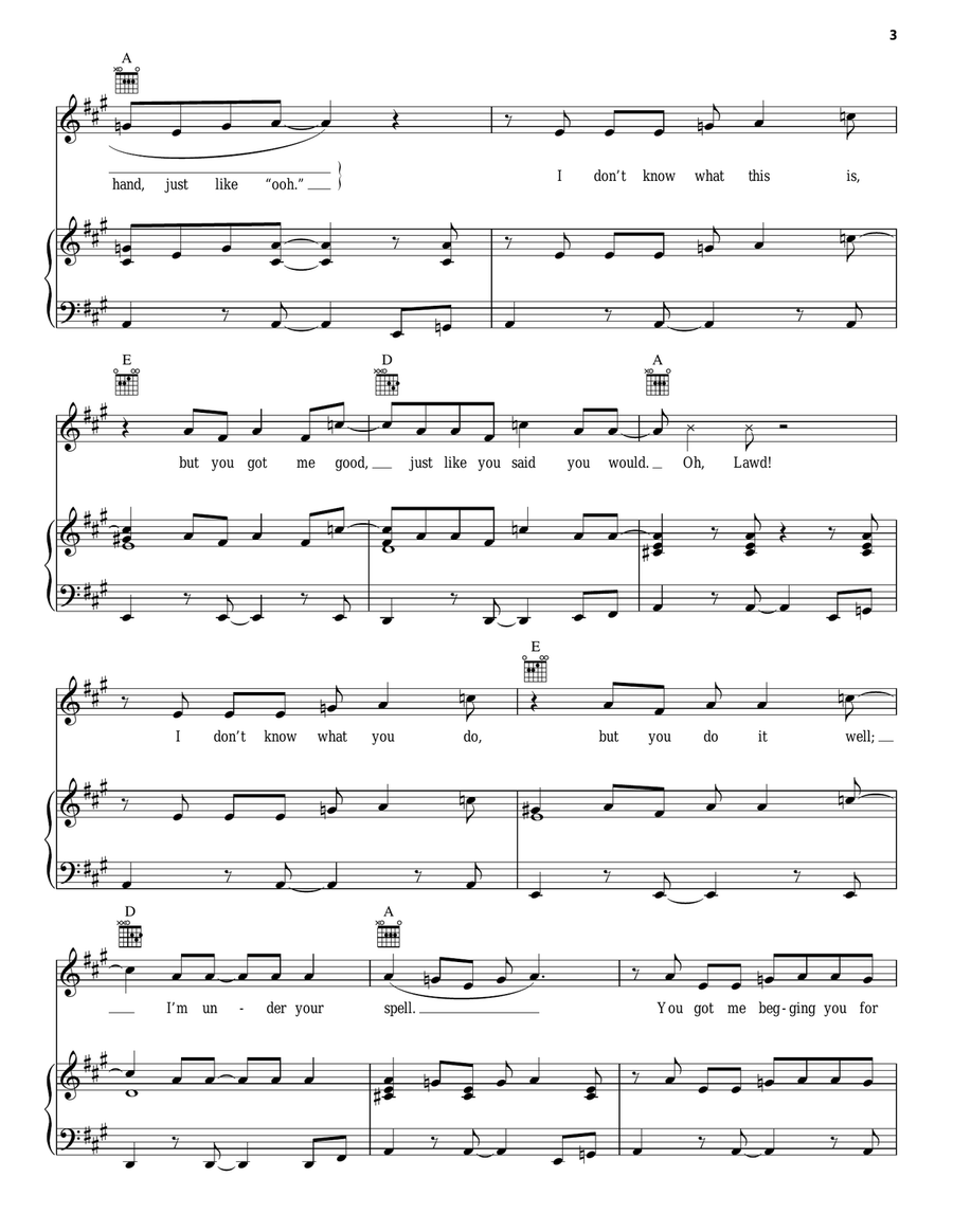 Mercy Piano, Vocal, Guitar scores gallery preview page 3