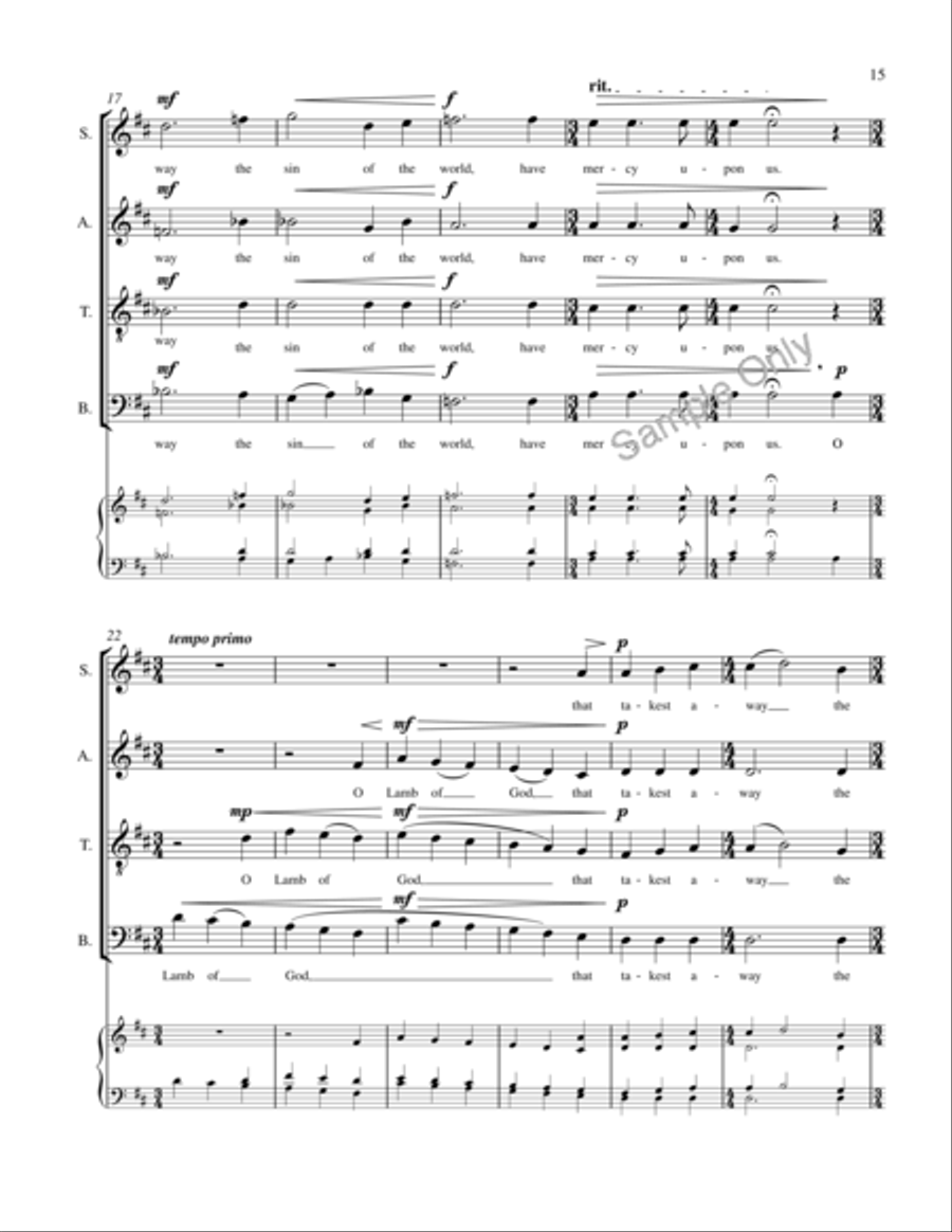 Mass Of St Mary's Mass Of St Mary's 4-Part scores gallery preview page 7