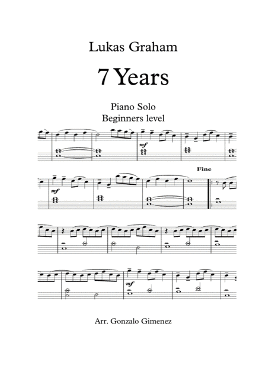 7 years deals piano