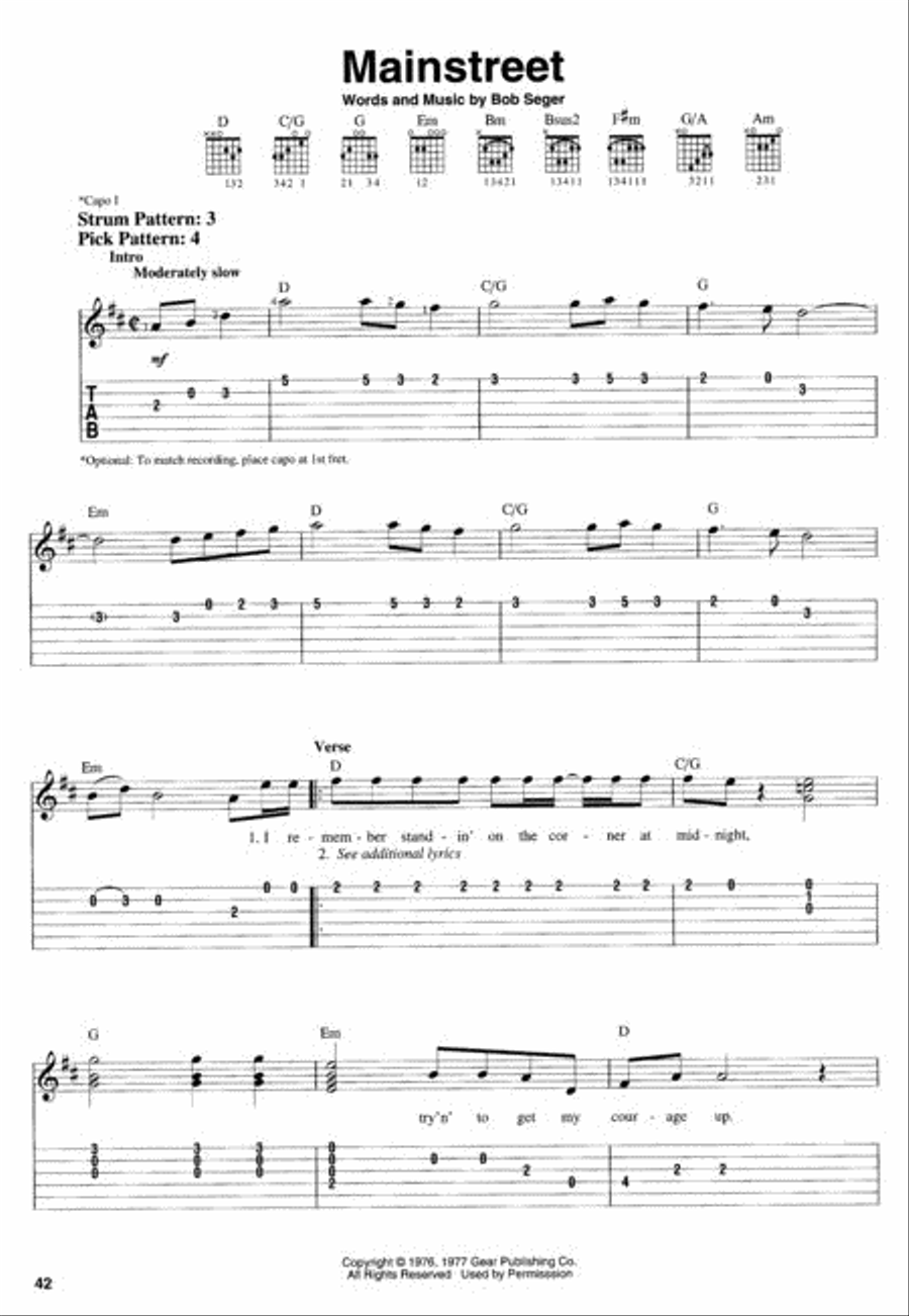 The Best of Bob Seger Electric Guitar scores gallery preview page 2