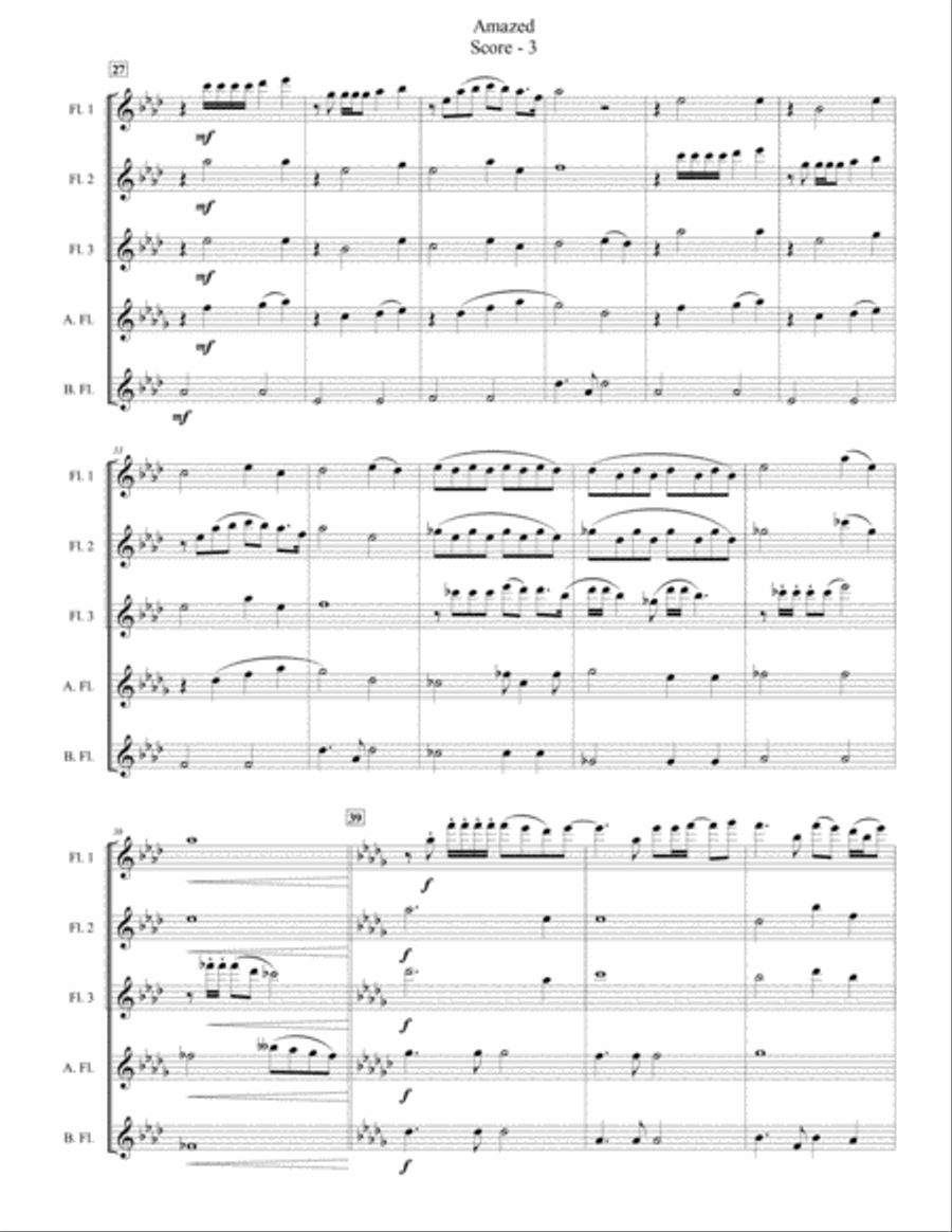 Amazed Amazed Woodwind Quintet scores gallery preview page 3