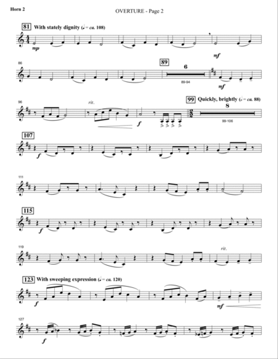 Invitation to a Miracle - F Horn 2 Choir scores gallery preview page 2