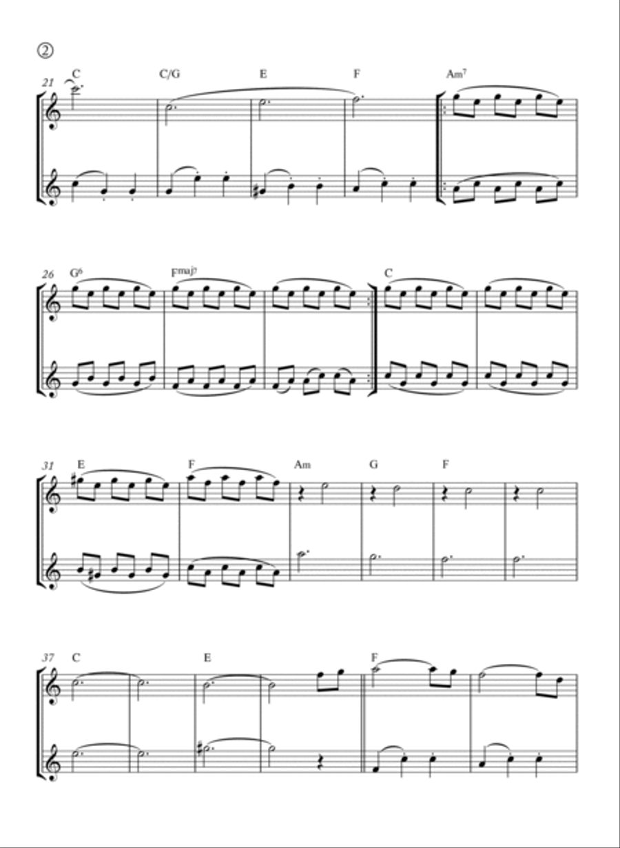 Je Te Laisserai Des Mots Woodwind Duet scores gallery preview page 2