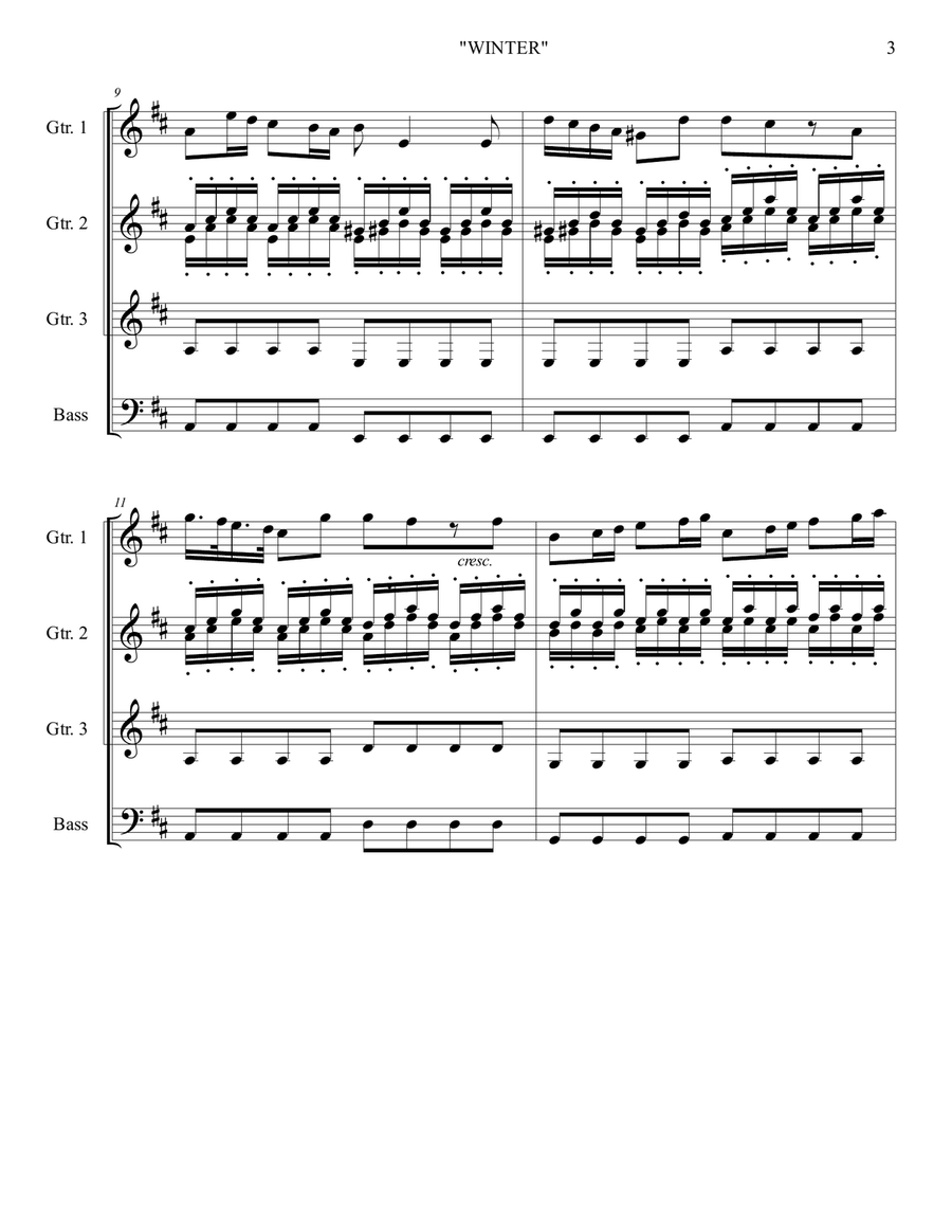 WINTER - LARGO for Guitar Ensemble image number null