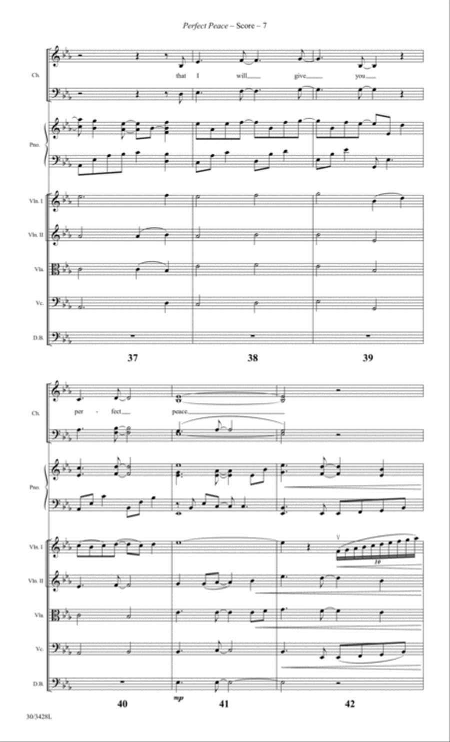 Perfect Peace - Instrumental Ensemble Score and Parts Choir scores gallery preview page 10