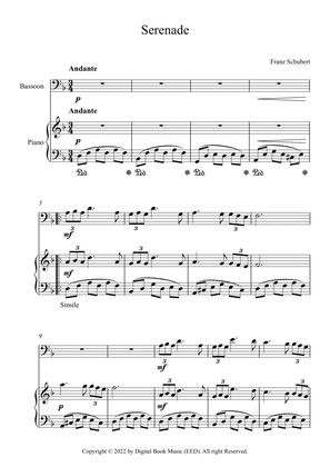 Book cover for Serenade - Franz Schubert (Bassoon + Piano)