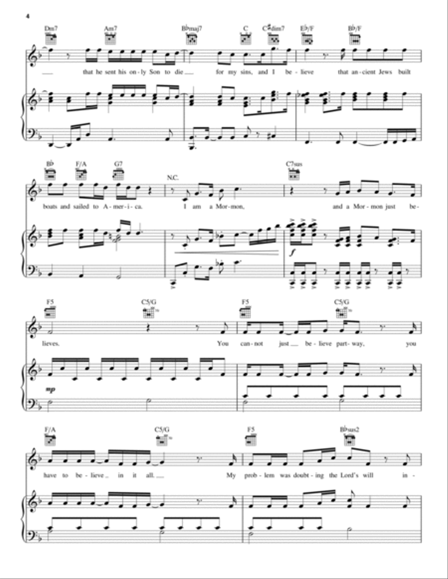 I Believe Piano, Vocal, Guitar scores gallery preview page 4