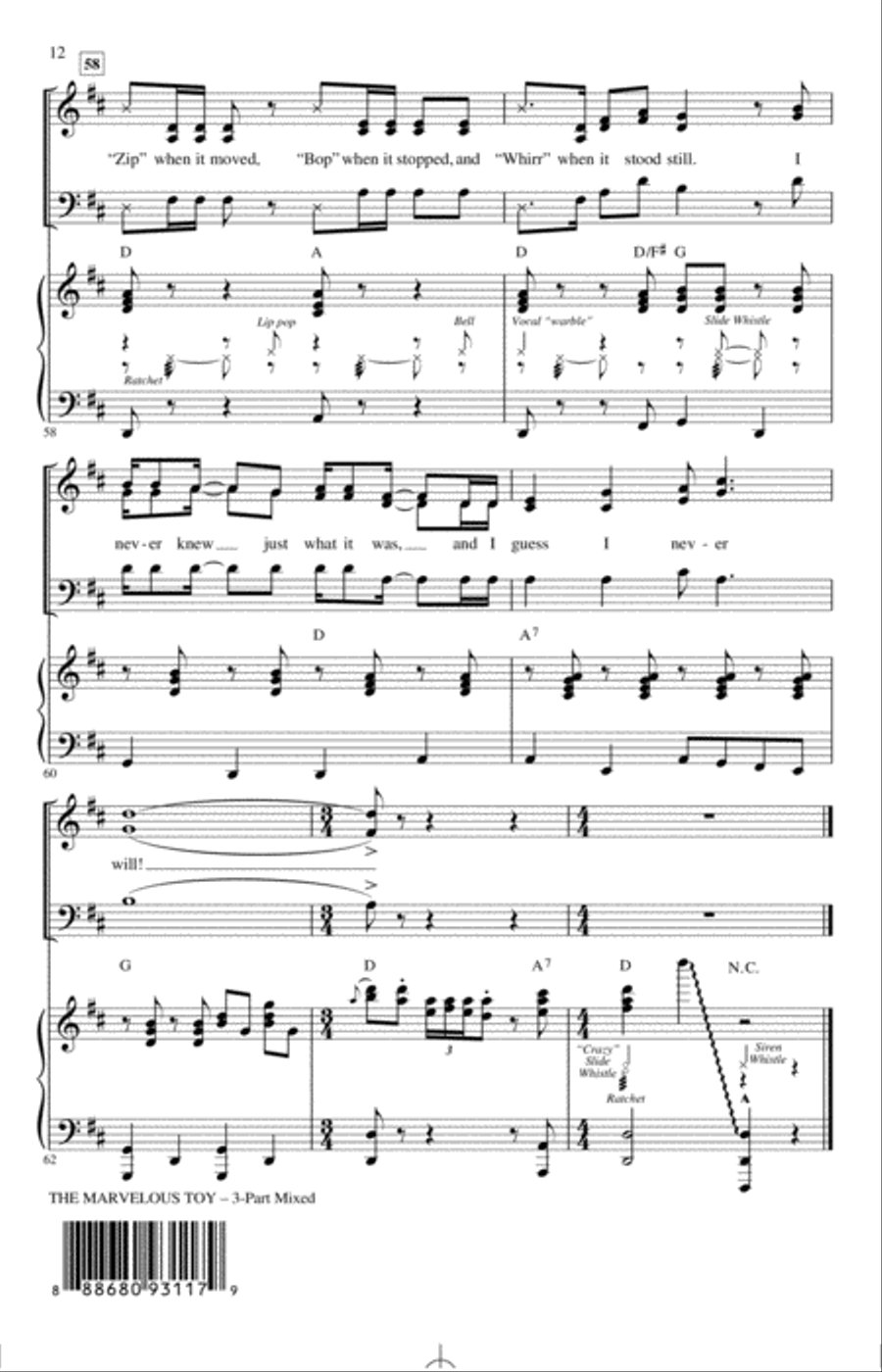 The Marvelous Toy (arr. Alan Billingsley) 3-Part scores gallery preview page 11