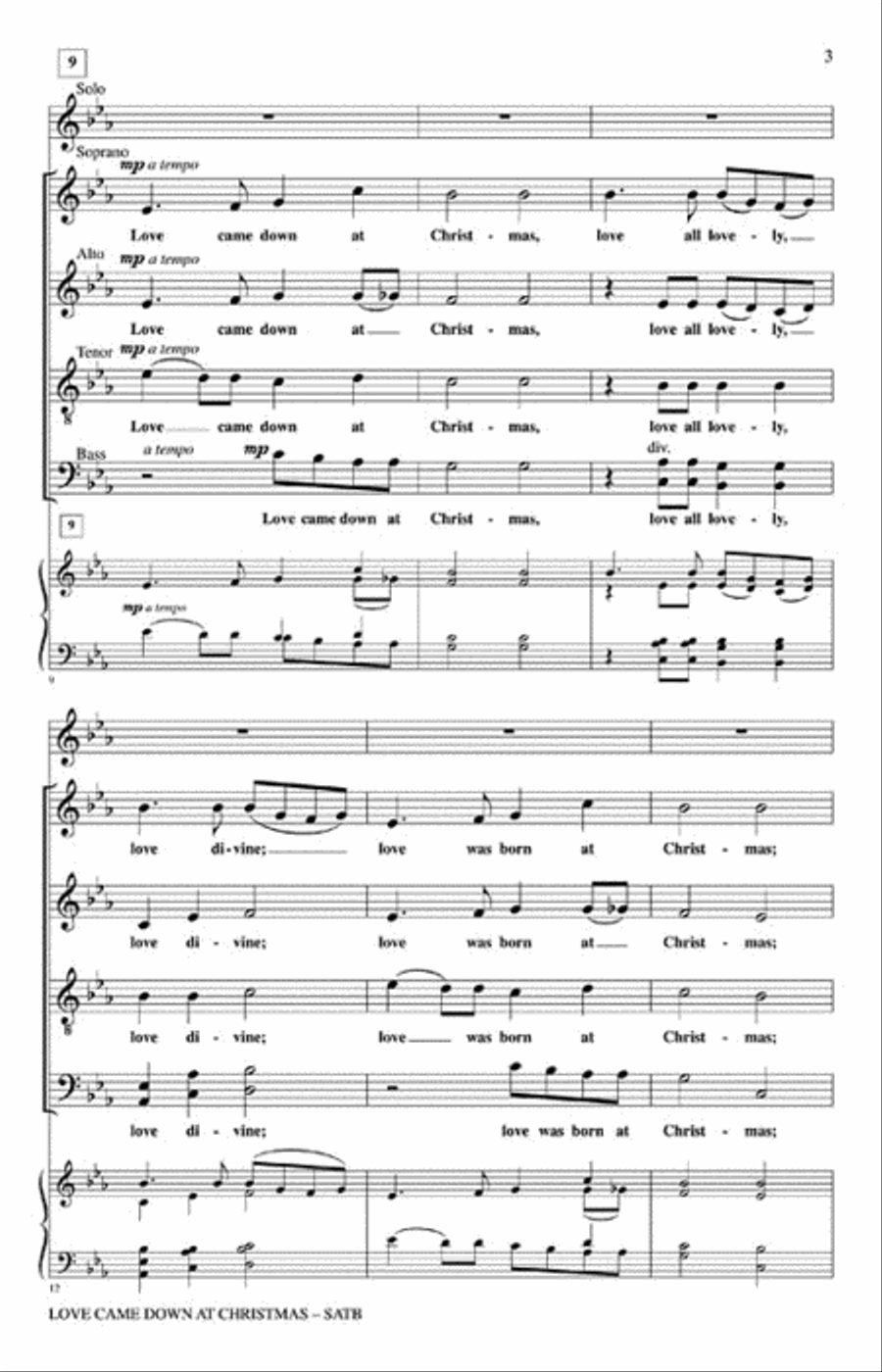Love Came Down at Christmas 4-Part scores gallery preview page 3