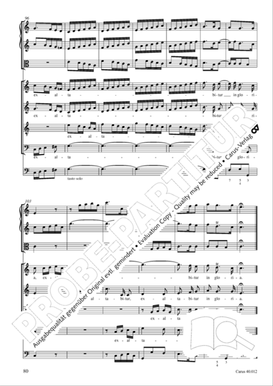 Beatus vir (How blest is he) Psalm 111 4-Part scores gallery preview page 81