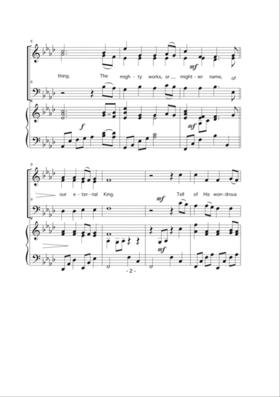 Begin Some Heavenly Theme 3-Part scores gallery preview page 2