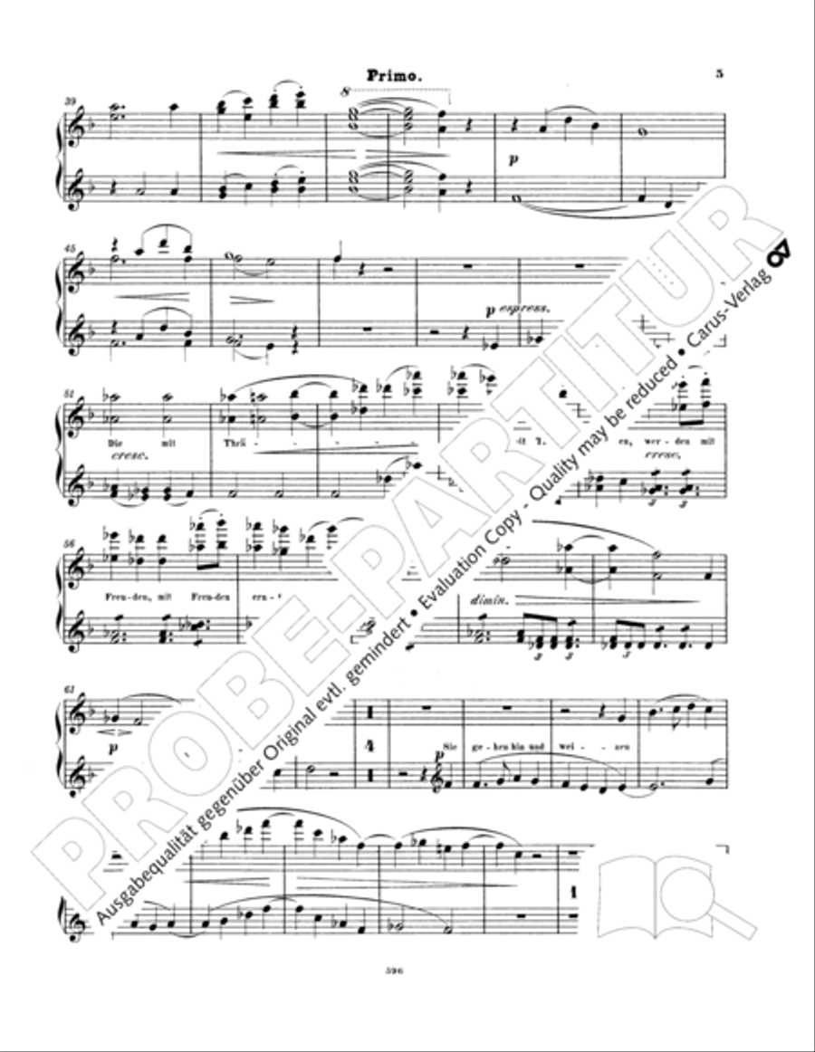 Ein Deutsches Requiem (German Requiem) Piano Duet scores gallery preview page 14