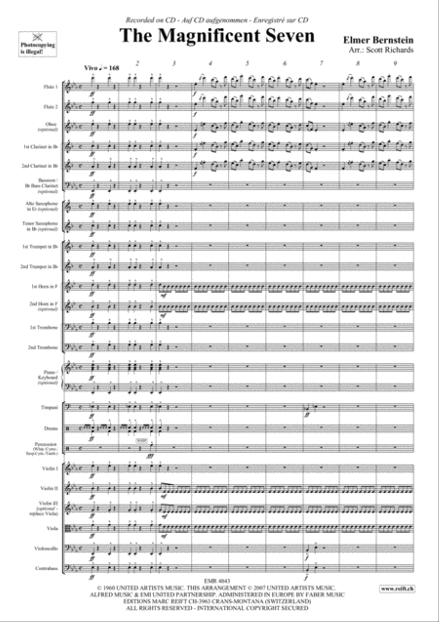 The Magnificent Seven Orchestra scores gallery preview page 4