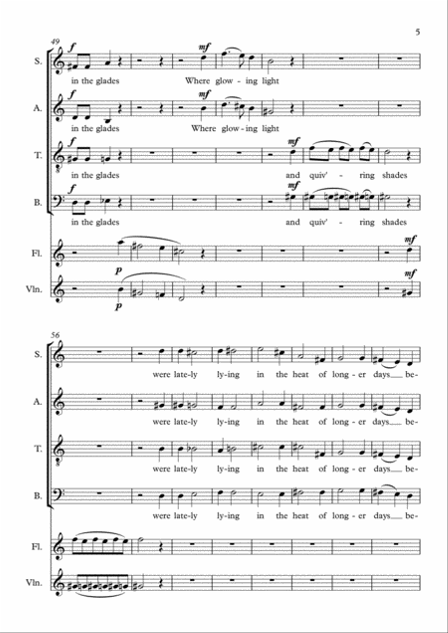 William Barnes Suite - 4. Autumn 4-Part scores gallery preview page 5