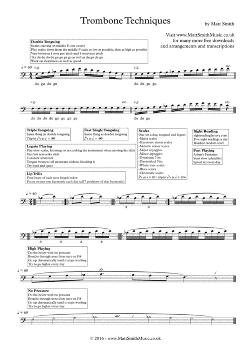 Trombone Techniques by Matt Smith