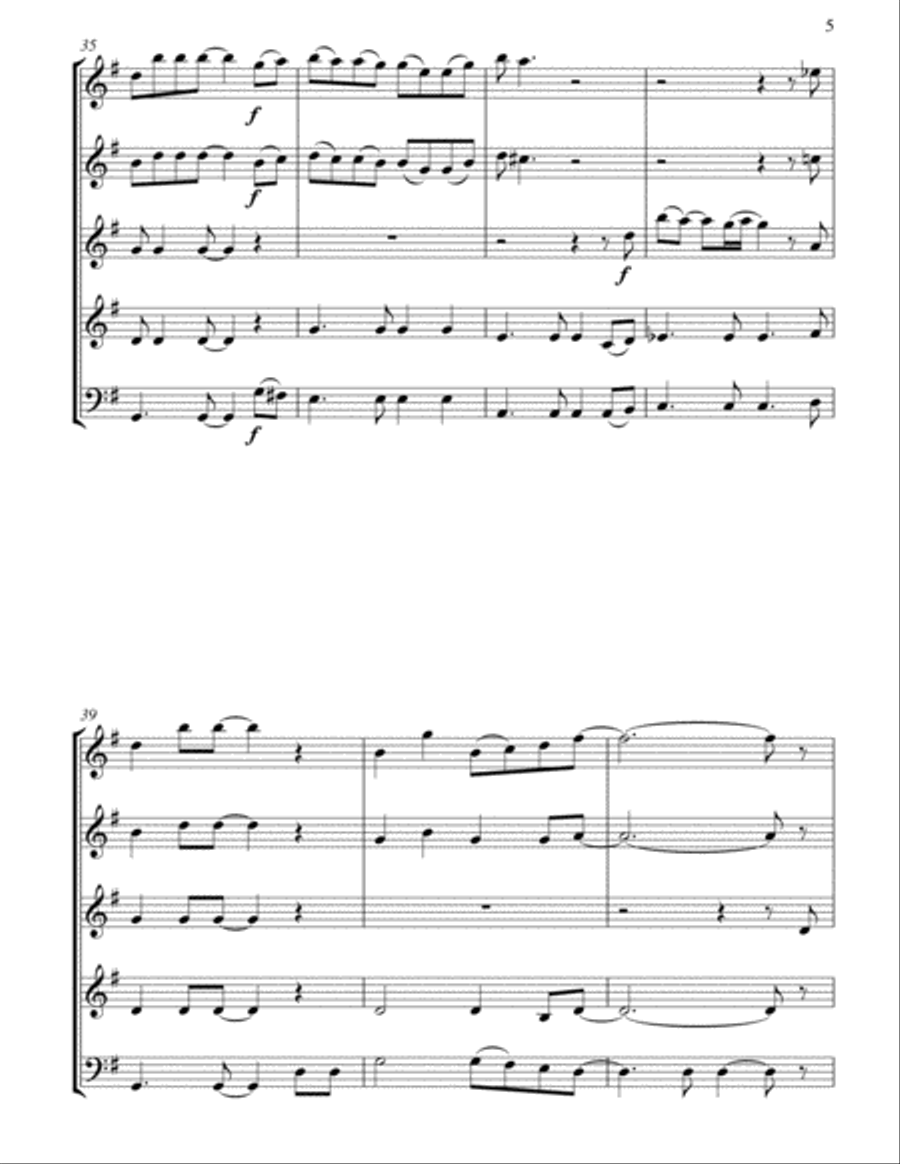 In My Life Woodwind Quintet scores gallery preview page 6