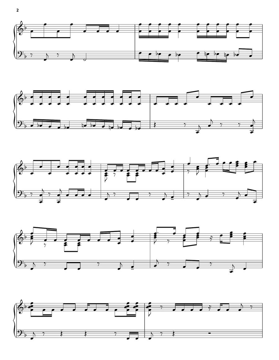 Theme from Stripes Piano Solo scores gallery preview page 2