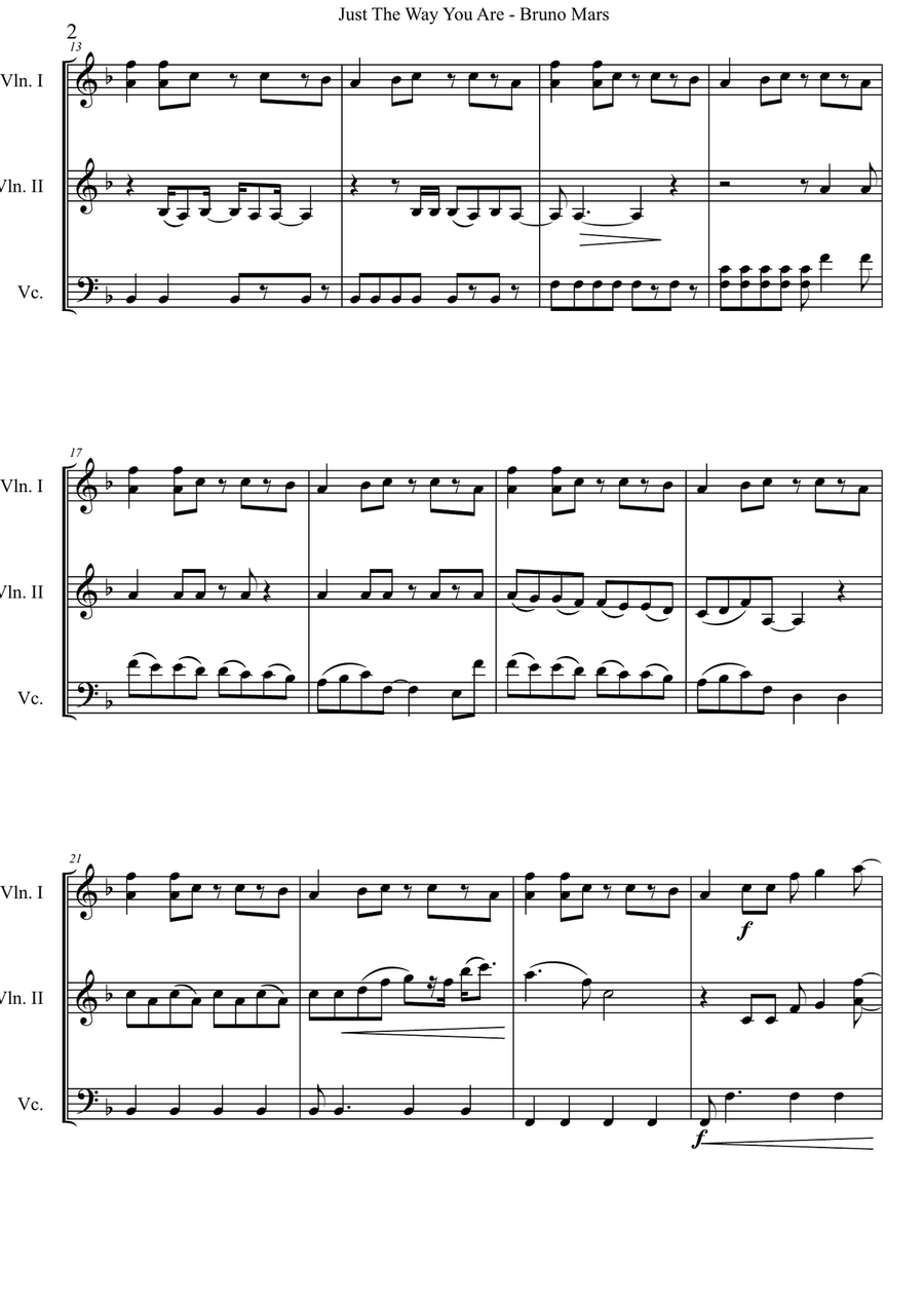 Just The Way You Are String Trio scores gallery preview page 2