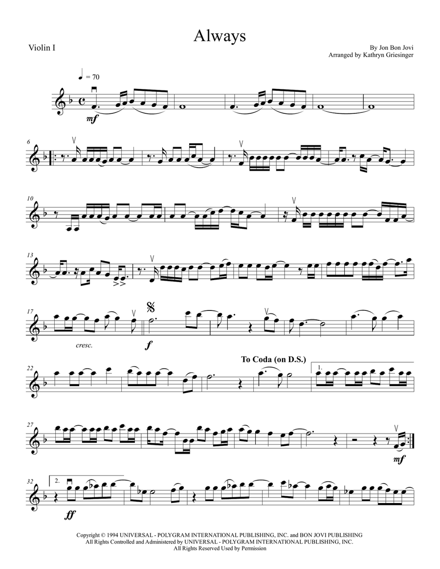 Always Always String Quartet scores gallery preview page 1