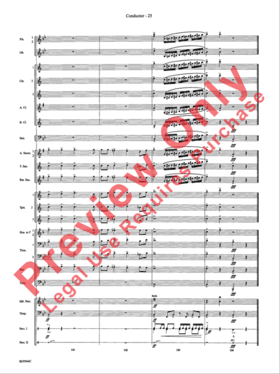 Where the Black Hawk Soars Concert Band scores gallery preview page 28
