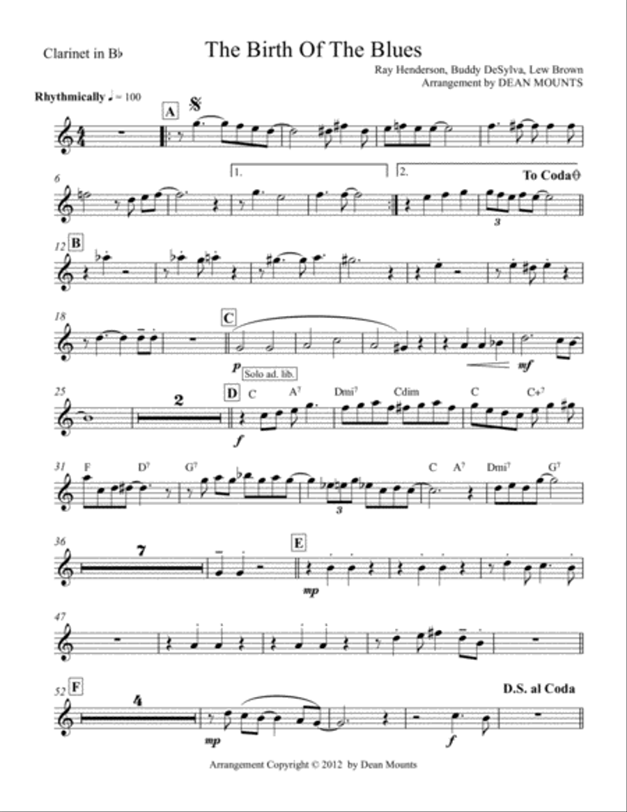 The Birth Of The Blues Large Ensemble scores gallery preview page 5
