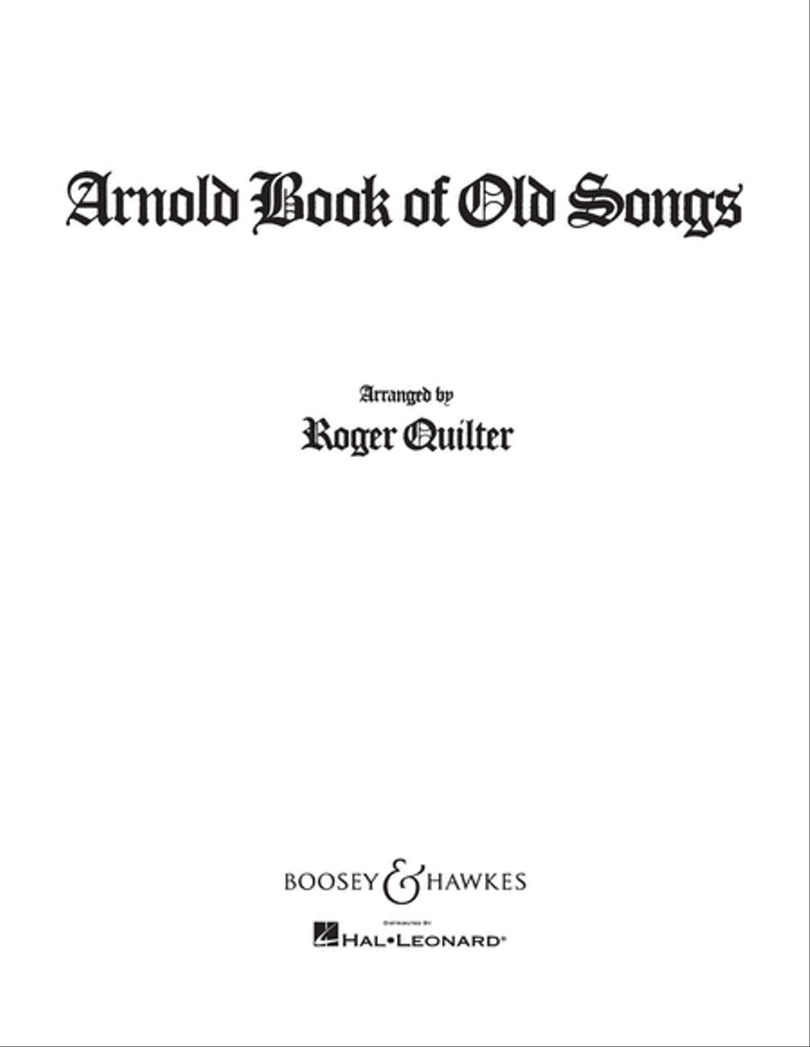 Arnold Book of Old Songs Voice Solo scores gallery preview page 1
