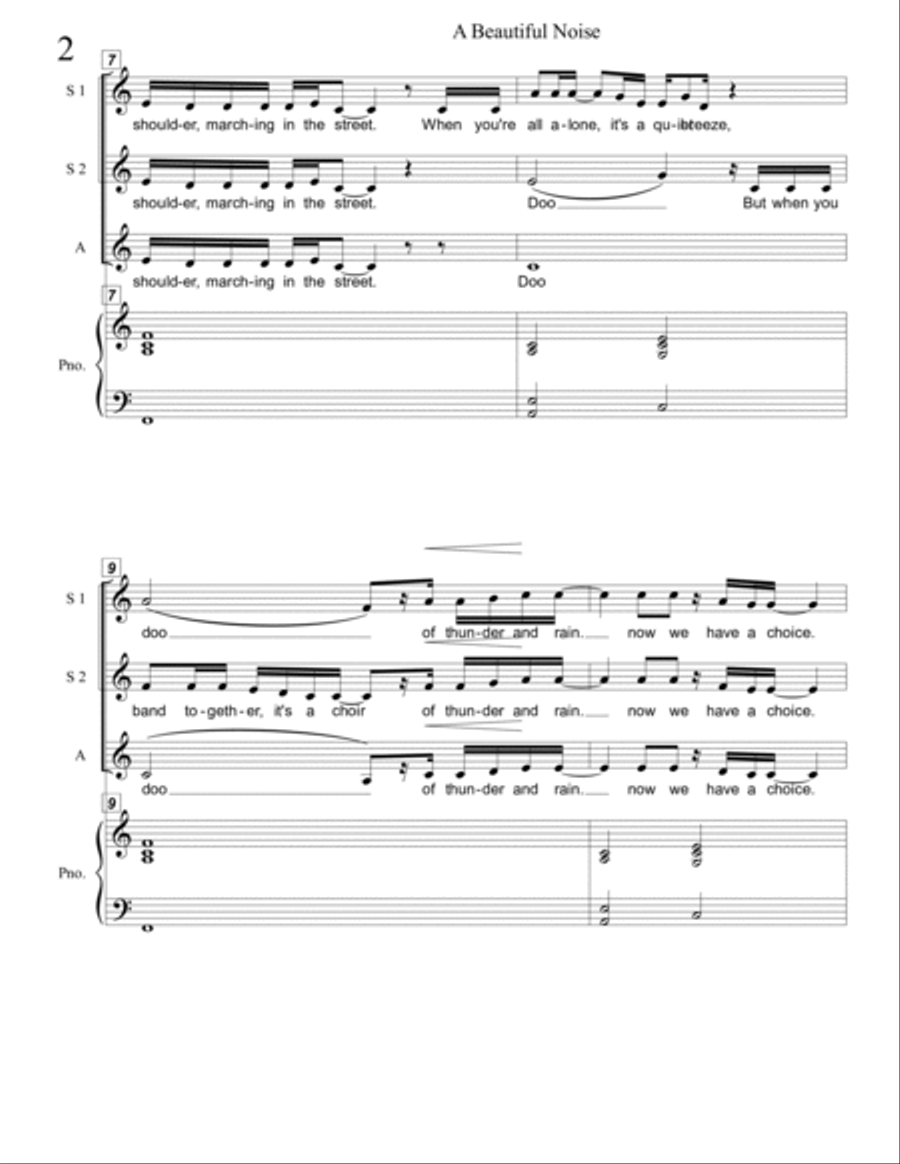 A Beautiful Noise SSA scores gallery preview page 2