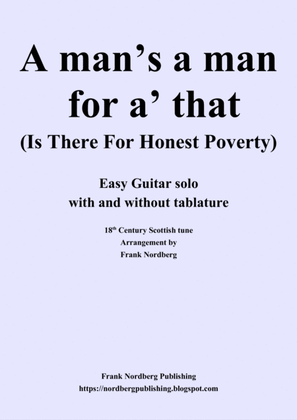 A Man's a Man for A' That (easy guitar - with and without tablature)